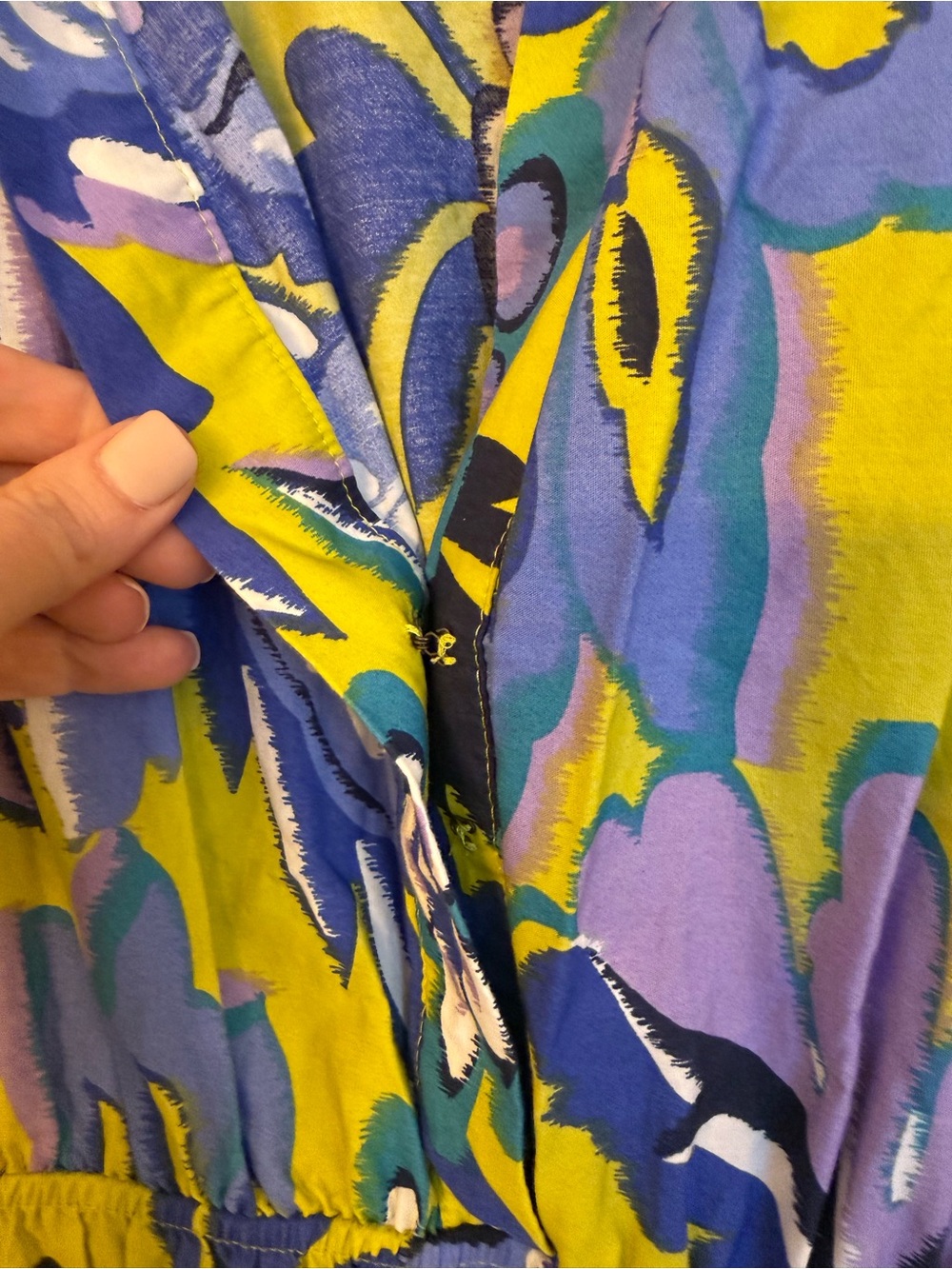 Anthropologie Somerset Maxi purple green Floral Dress 1X - Picture 7 of 7